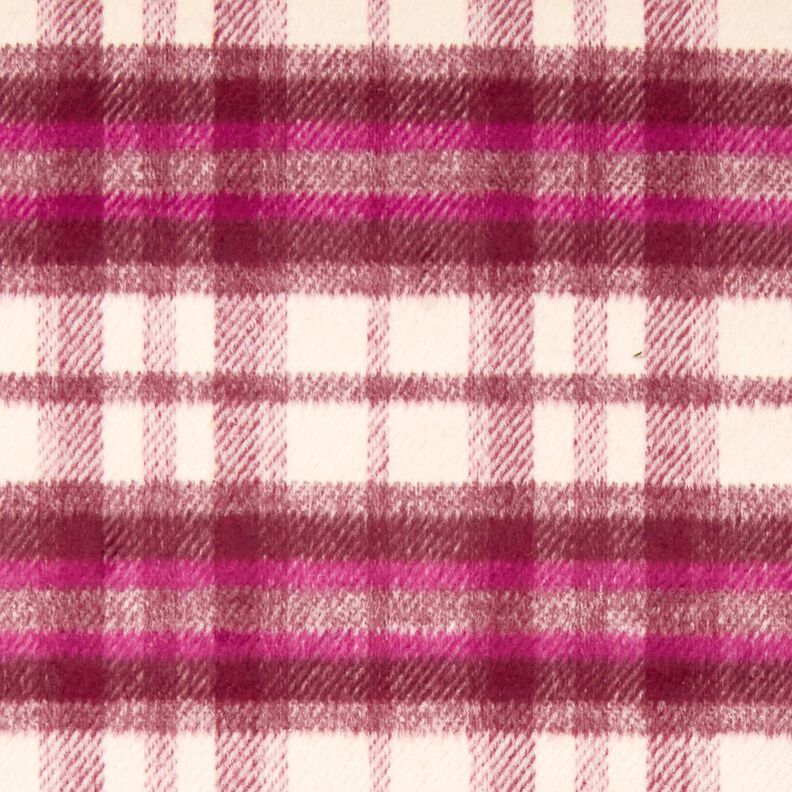 Látka na kabáty Vlněná směs Počesaný povrch – bordó/purpurová,  image number 2