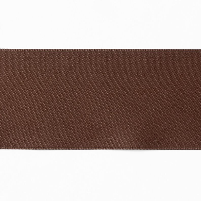 Saténová stuha [50 mm] – tmavě hnědá,  image number 1