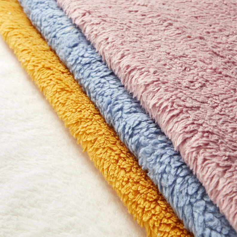 Materiál sherpa Směs s bavlnou Jednobarevné provedení – starorůžová, image number 6