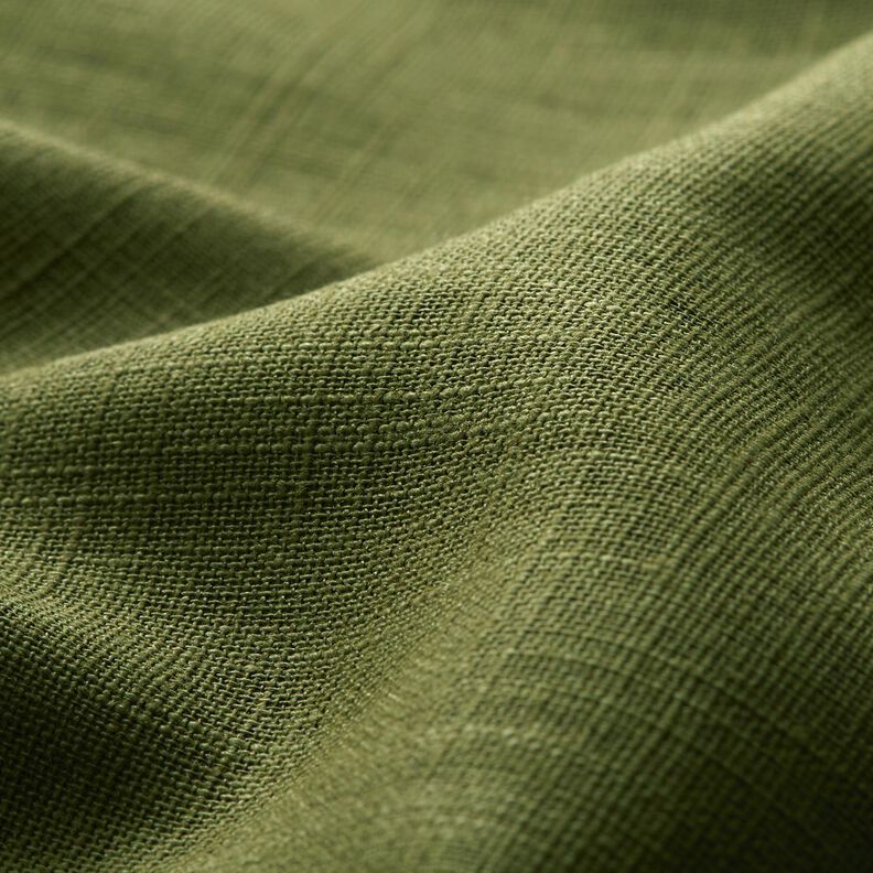 Lněná látka Ramie mix medium – tmave olivová,  image number 2