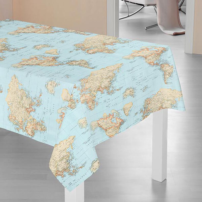 Dekorační otomanu Mapa světa – baby modra,  image number 5