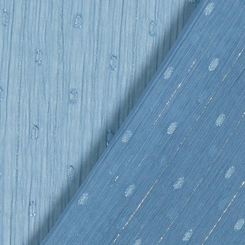 Šifonové dobby s kovovými proužky – brilantní modrá/stříbrná metalická,  image number 4