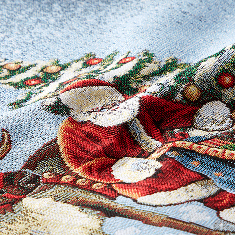 Dekorační předmět Gobelín Santa Klaus se soby – modrá,  image number 2