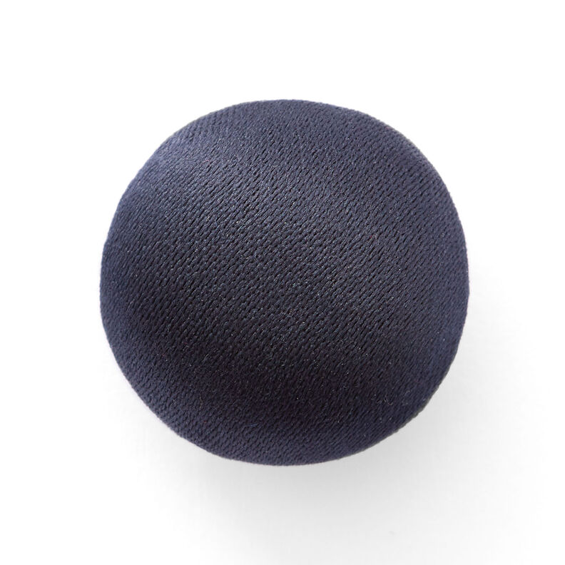 Potažený knoflík, Satén Duchesse – noční modrá,  image number 1