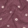 Plyš teddy Vyšívané kytičky | Poppy Fabrics – tmavě starorůžová,  thumbnail number 2
