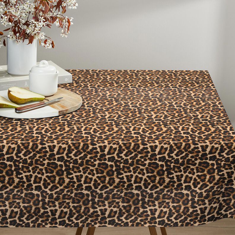 Povrstvená bavlna Jemný leopardí vzor – hnědá/černá, image number 6