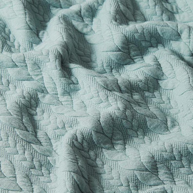 Žakárové žerzejové kloké Copánkový vzor – mátově,  image number 2
