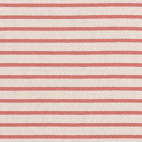 Bavlněn&yacute; žerzej &uacute;zk&eacute; a &scaron;irok&eacute; proužky &ndash; sasankov&aacute;/terracotta, 