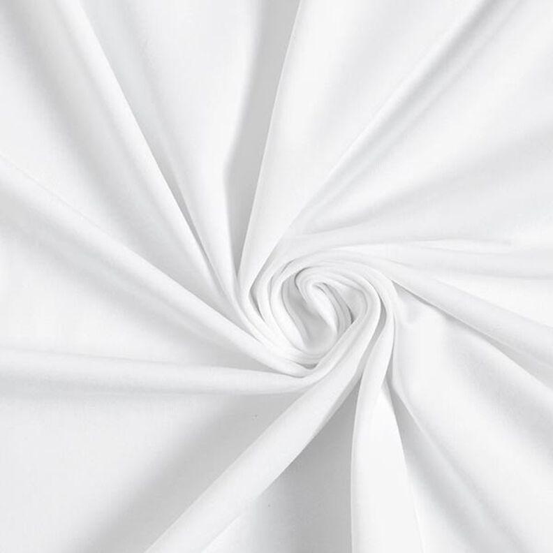 Bavlněný žerzej Medium jednobarevný – bílá,  image number 1