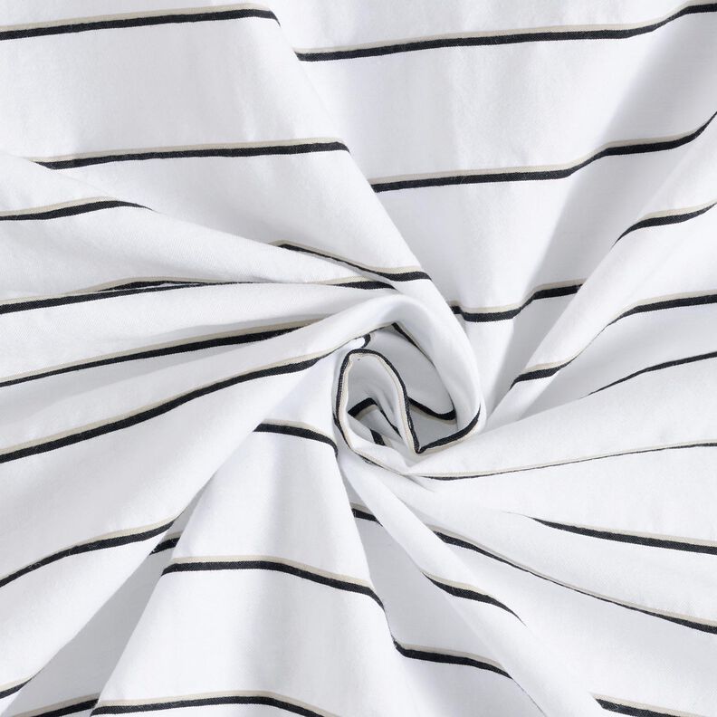 Směs bavlny široké pruhy – bílá/černá,  image number 3