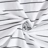 Směs bavlny široké pruhy – bílá/černá,  thumbnail number 3