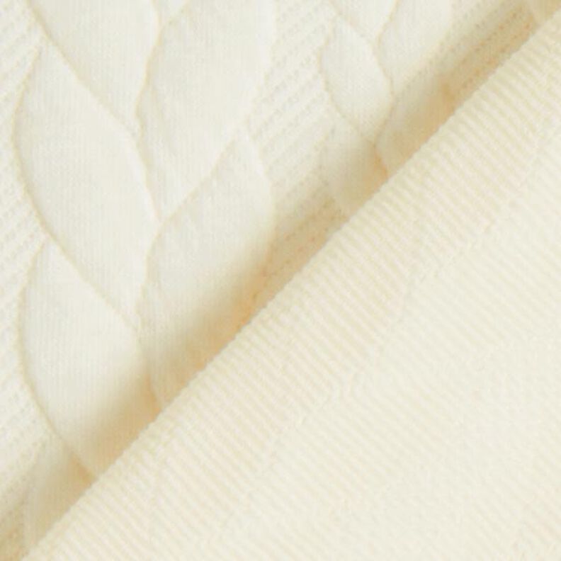 Žakárové žerzejové kloké Copánkový vzor – bílá,  image number 4