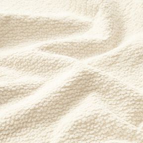 Čalounická látka měkký vlas – vlněná bílá, 