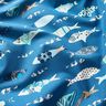 Bavlněná látka Kreton Abstraktní ryby – modrá,  thumbnail number 2