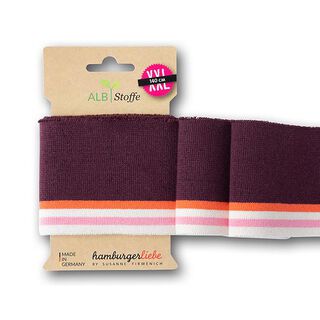 GOTS Náplety CUFF ME COLLEGE [ 140 cm | 7 cm ] | Albstoffe – bordó/oranžová, 