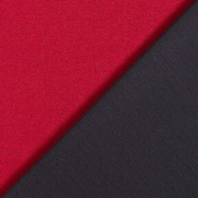 Doubleface Jersey Uni – karmínově červená/noční modrá, 
