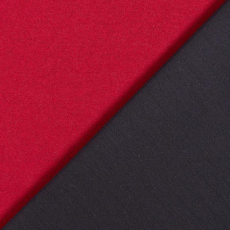 Doubleface Jersey Uni – karmínově červená/noční modrá, image number 1