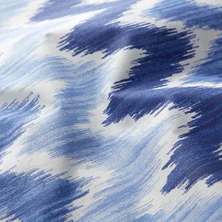 Povrstvená bavlna Ikatový vzor – modrá/bílá, 