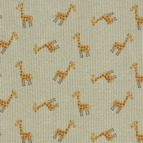 Žebrovan&yacute; žerzej Roztomil&eacute; žirafy &ndash; khaki, 