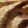 Oděvní žakár Metalický vzor paisley – světle fialova/zlatá,  thumbnail number 2