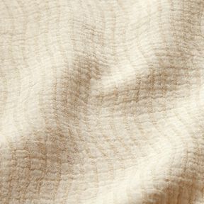 Směs lnu a bavlny Žakár Vlnkový vzor – přírodni | Zbytek 50cm, 