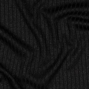 Žebrovaná pletenina Lurex – černá, 