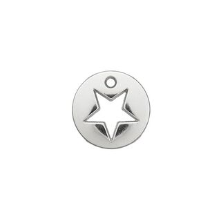 Ozdobný prvek Hvězda [ Ø 12 mm ] – stříbrná kovový, 