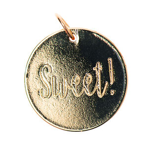 Přívěsek Sweet [Ø17 mm] | Rico Design – zlatá kovový, 