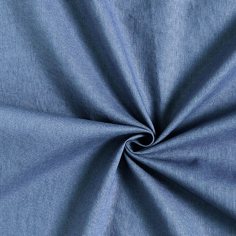 Směs lnu a bavlny Jednobarevné provedení – ocelová modr,  image number 1