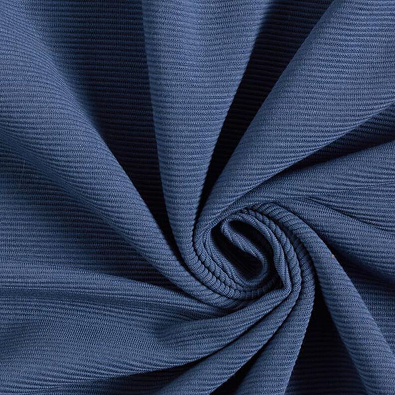 Žebrovaný otomanový žerzej jednobarevný – džínově modrá,  image number 1