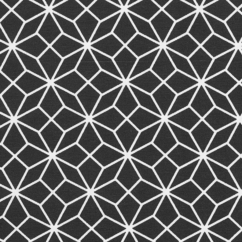 Dekorační látka Plátno Kaleidoskop – černá/bílá,  image number 1
