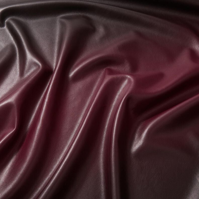 Koženka Barevný přechod | Katia Fabrics – černá/bordó,  image number 2