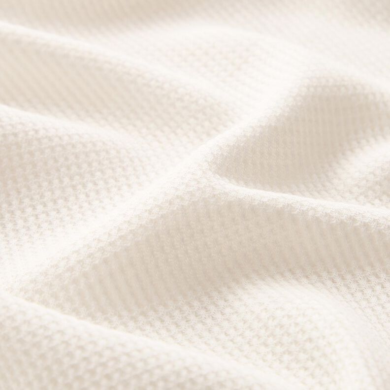 Vaflový žerzej Jednobarevné provedení – vlněná bílá,  image number 2