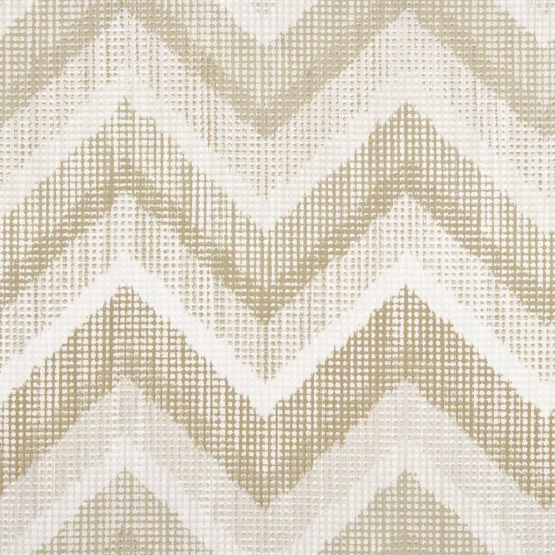 Dekorační látka Polopanama Chevron – přírodni/pískove hnědá,  image number 1
