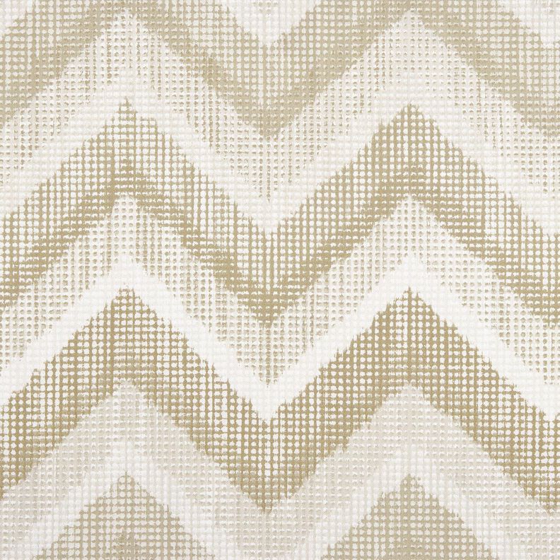 Dekorační látka Polopanama Chevron – přírodni/pískove hnědá, image number 1