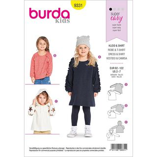 Tričkošaty | Svetr | Mikina s kapucí, Burda 9331 | 92 - 122, 