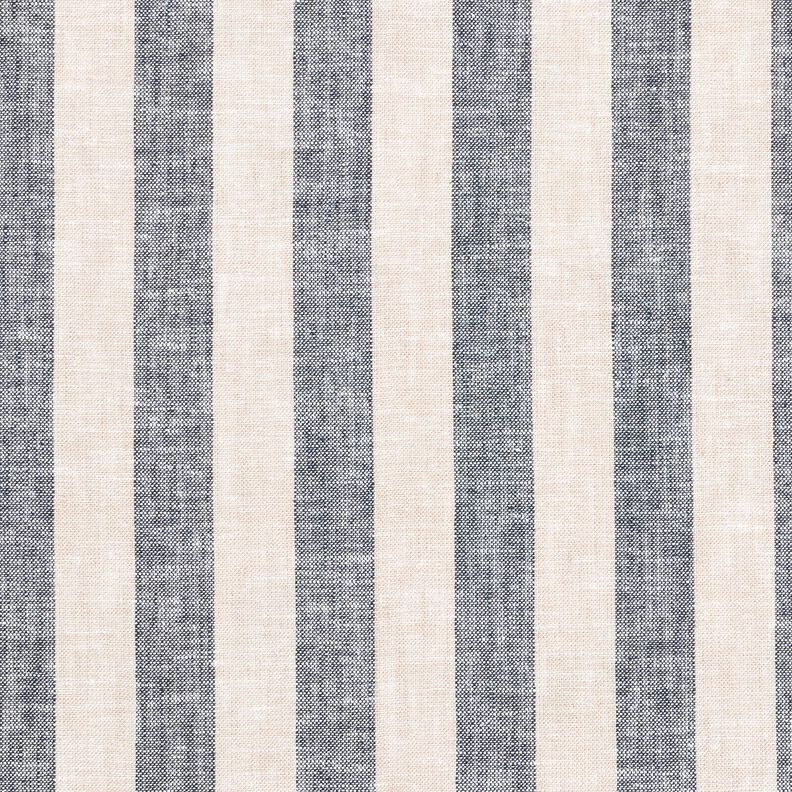 Lněn&aacute; směs pruhy &ndash; př&iacute;rodn&iacute;/n&aacute;mořnick&aacute; modra,  image number 1