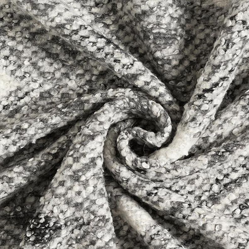 Pletené bouclé vlna mix velké kosočtverce – šedá,  image number 3