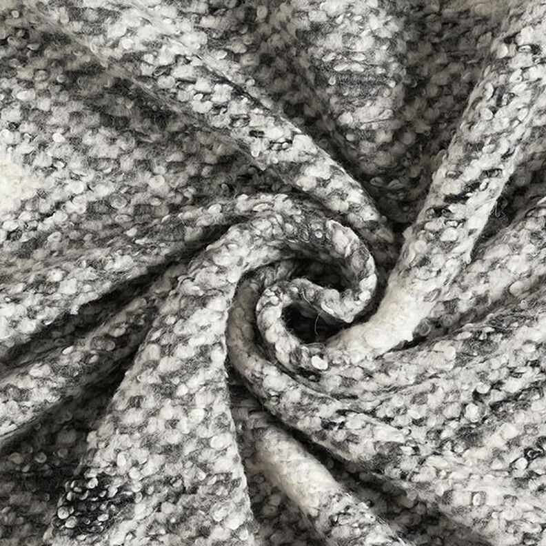 Pletené bouclé vlna mix velké kosočtverce – šedá, image number 3