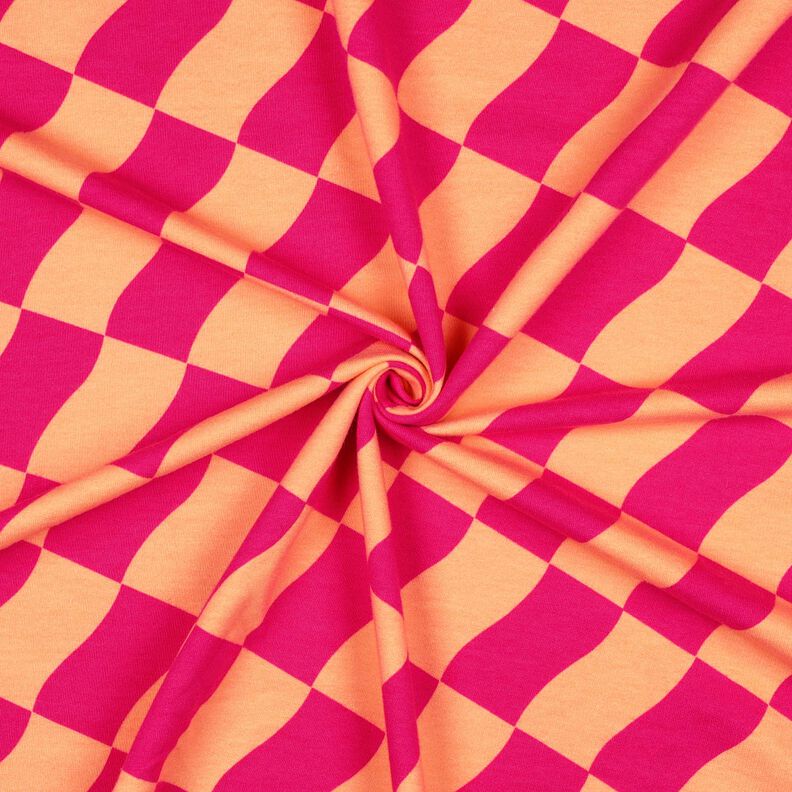 Měkké zvlněné kostky | Poppy Fabrics – výrazná jasně růžová/broskvově oranžová,  image number 3