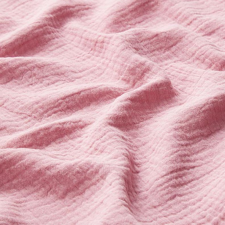 GOTS Mušelín / dvojitá mačkaná tkanina | Tula – pastelově fialová,  image number 3