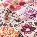 Viskózový žerzej Boho dlaždice – přírodni/pink, 