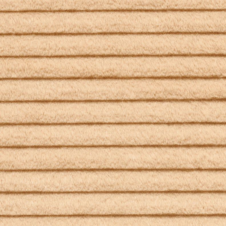 Široké vodorovné pruhy z umělé kožešiny – béžová,  image number 1