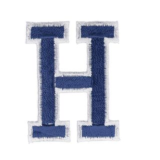 Aplikace písmeno H [ Výška: 4,6 cm ] – namornicka modr, 