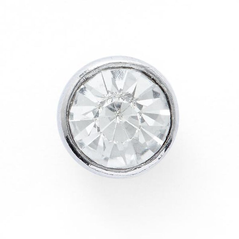 Knoflík s kovovým očkem [  Ø10 mm ] – stříbrná kovový,  image number 1