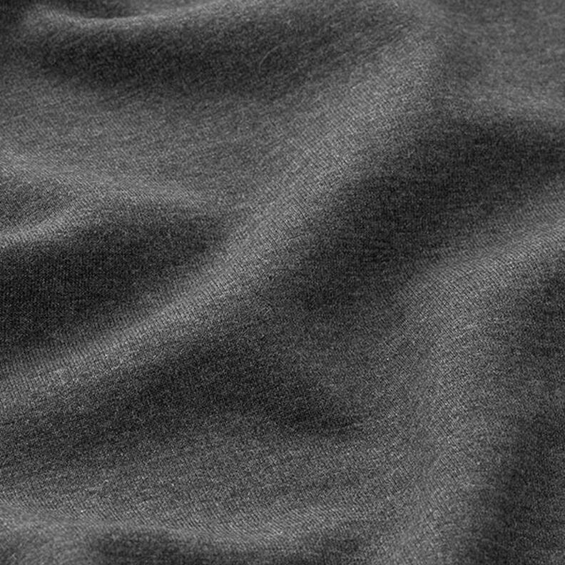 Lehká bavlněná teplákovina melírovaná – antracitová,  image number 4
