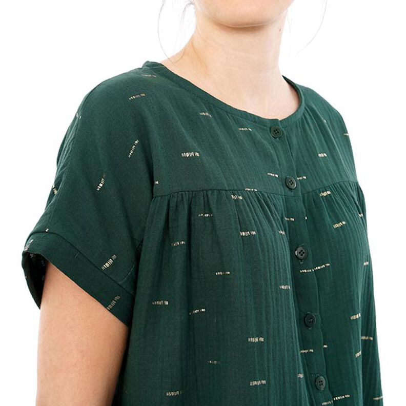 FRAU SUZY – volná halenka s krátkým rukávem a záhybky, Studio Schnittreif | XS - XXL,  image number 9