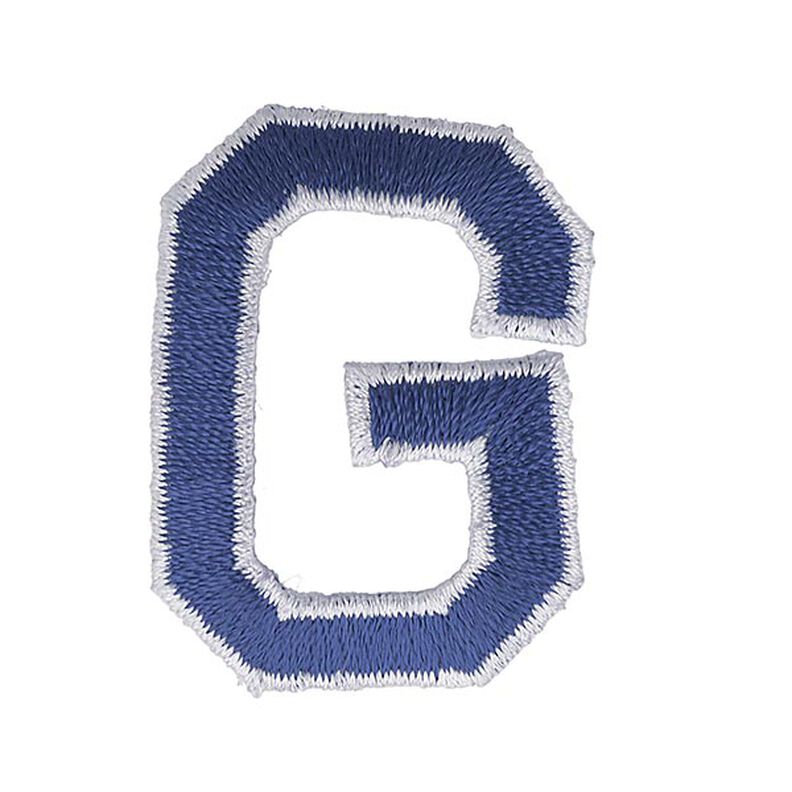 Aplikace písmeno G [ Výška: 4,6 cm ] – namornicka modr,  image number 1