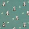 GOTS Francouzské froté letní teplákovina Panda digitální potisk – rákosove zelená,  thumbnail number 1