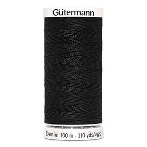 Džínová nit [1000] | 100 m | Gütermann – černá, 